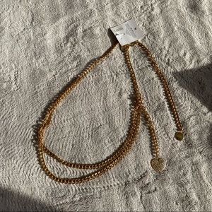 Gold Heart Chain Belt
